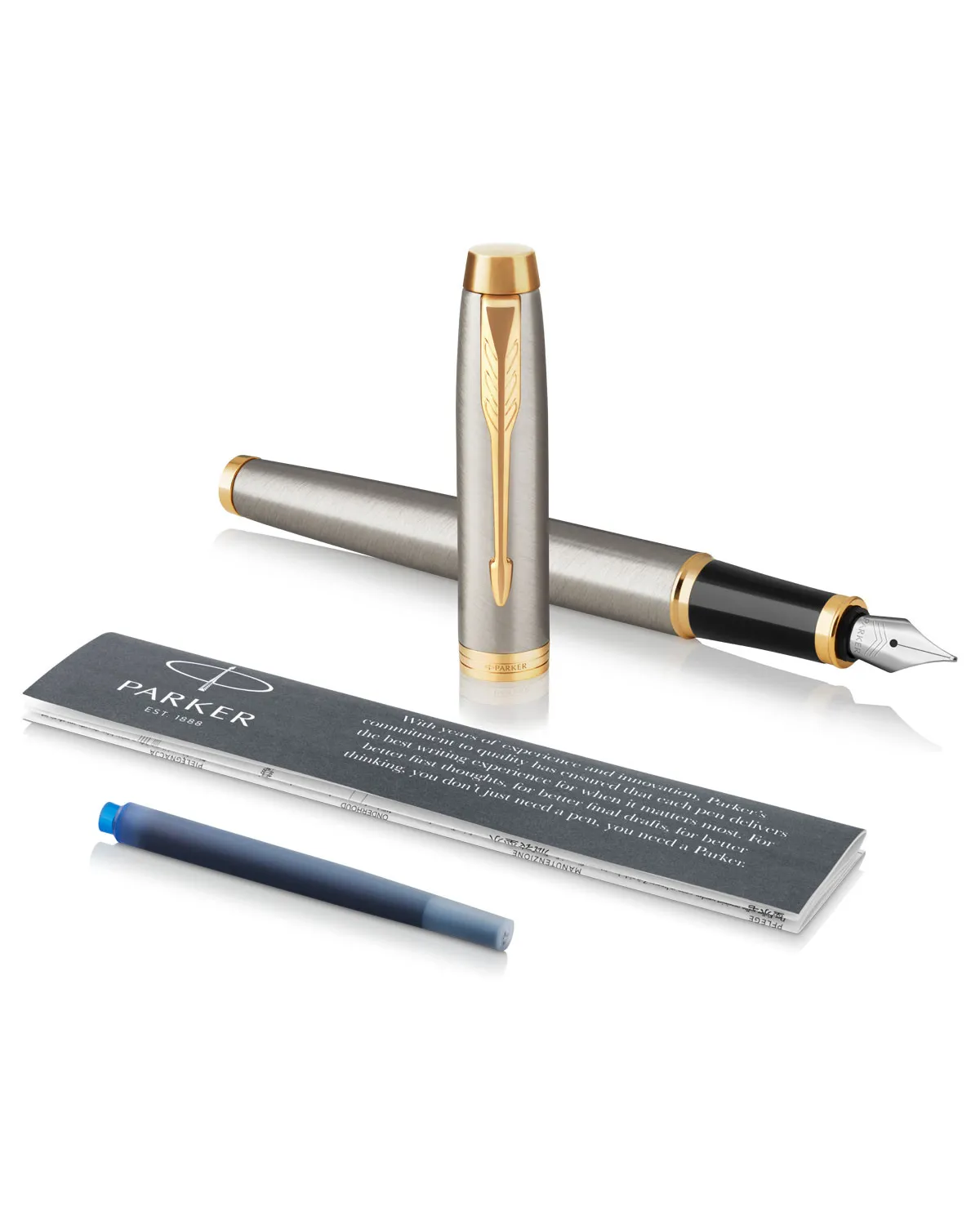 Zestaw Pióro wieczne Parker IM Brushed Metal GT + Zegarek Paul Lorens (1931649/5)