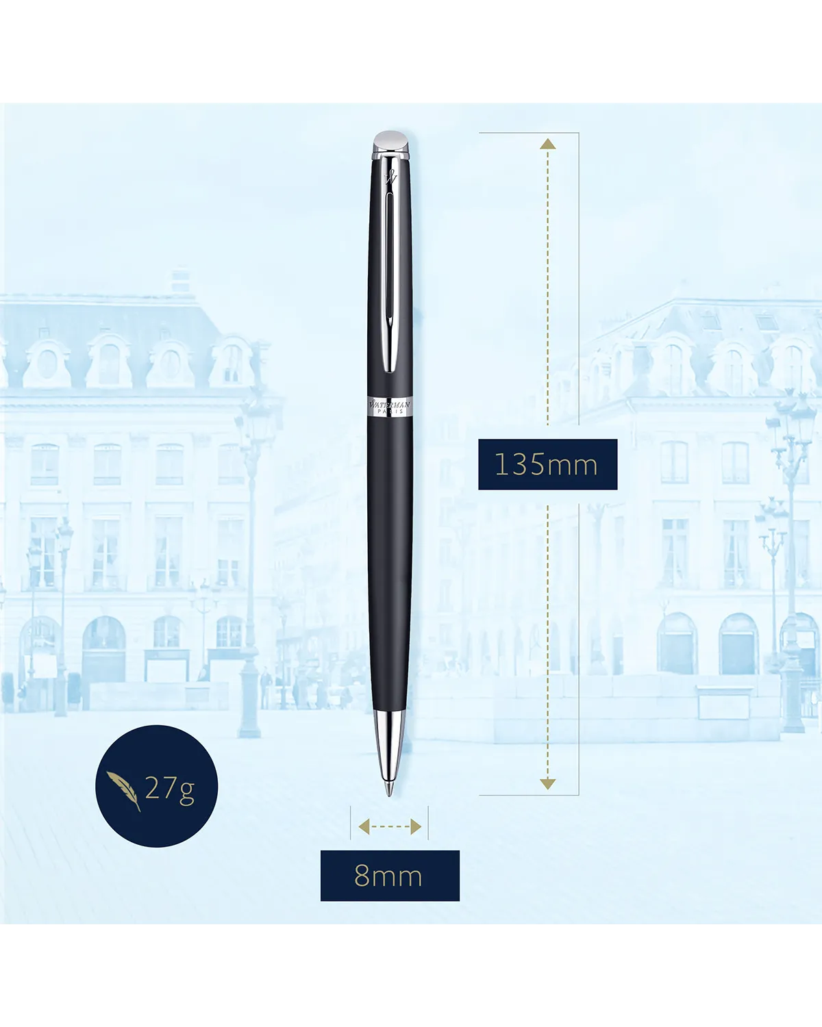 Długopis Waterman Hemisphere czarny matowy CT (S0920870)