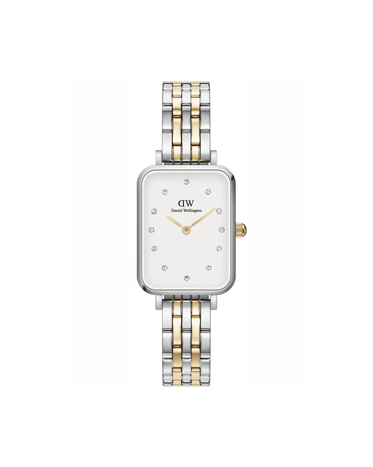 ZEGAREK DAMSKI DANIEL WELLINGTON Quadro Lumine 5-link two-tone 20mm DW00100625 + BOX (zw519f)