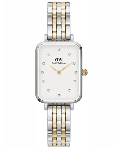 ZEGAREK DAMSKI DANIEL WELLINGTON Quadro Lumine 5-link two-tone 20mm DW00100625 + BOX (zw519f)