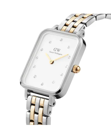 ZEGAREK DAMSKI DANIEL WELLINGTON Quadro Lumine 5-link two-tone 20mm DW00100625 + BOX (zw519f)