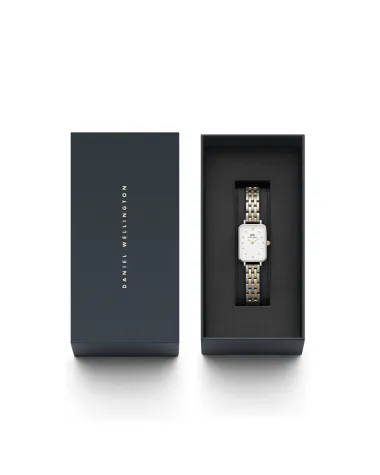 ZEGAREK DAMSKI DANIEL WELLINGTON Quadro Lumine 5-link two-tone 20mm DW00100625 + BOX (zw519f)