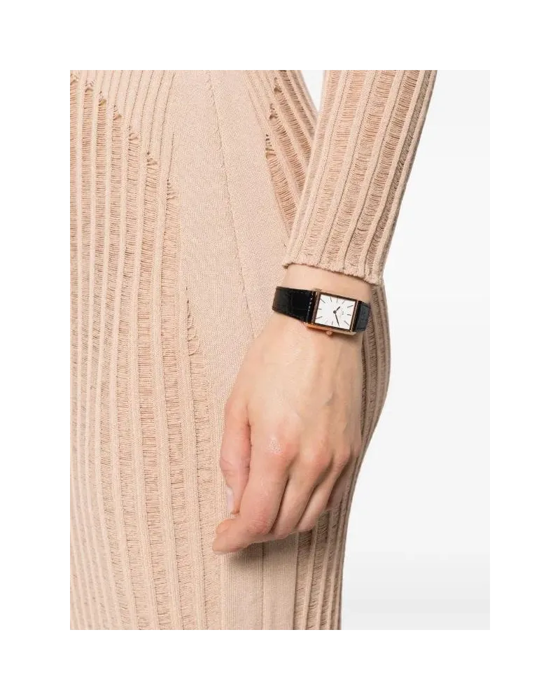 ZEGAREK DAMSKI DANIEL WELLINGTON Bound Black Crocodile Rose Gold  DW00100693 + BOX