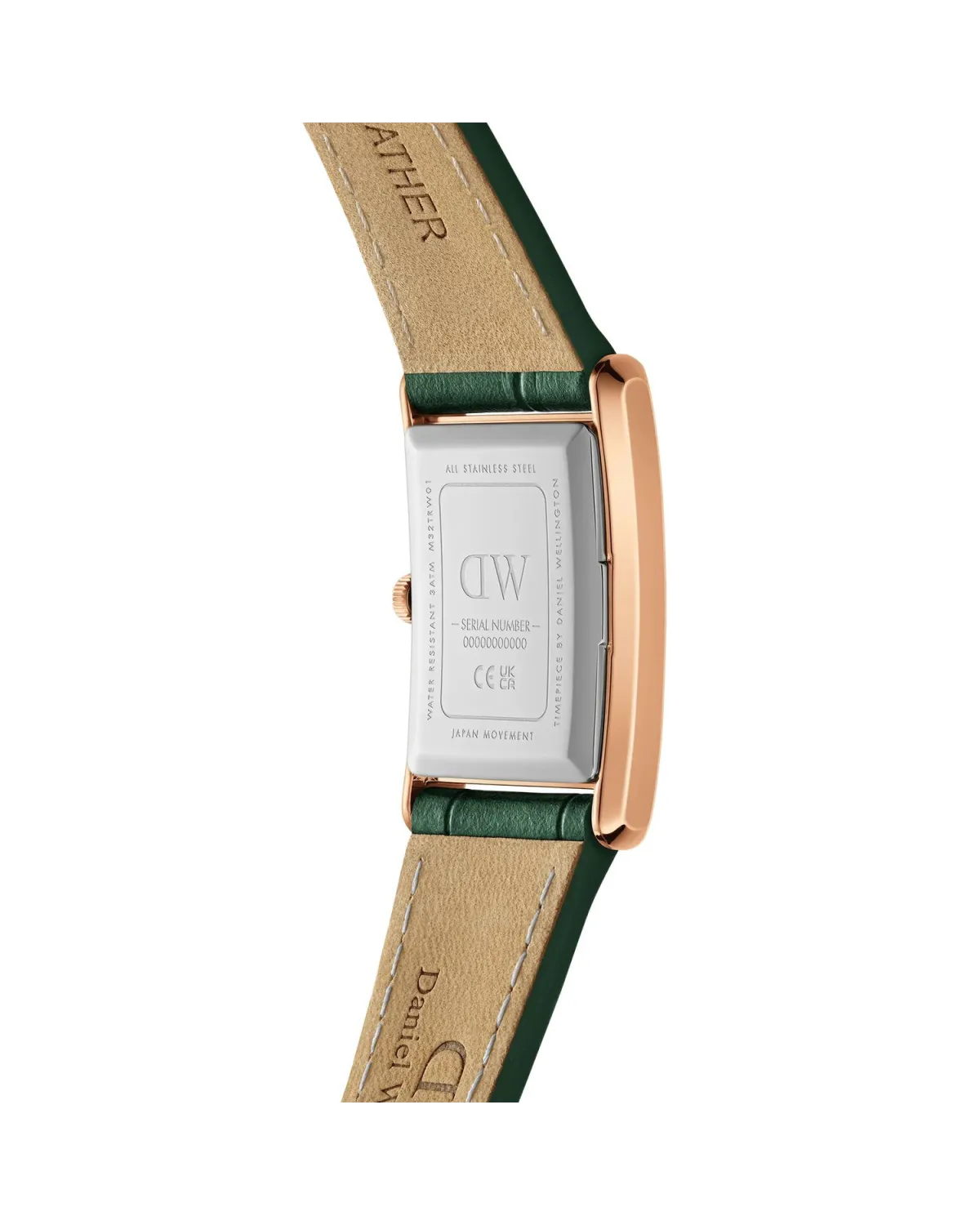 ZEGAREK DAMSKI DANIEL WELLINGTON Bound Crocodile Emerald Rose Gold 22mm DW00100694 + BOX