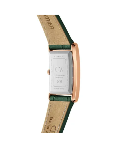 ZEGAREK DAMSKI DANIEL WELLINGTON Bound Crocodile Emerald Rose Gold 22mm DW00100694 + BOX