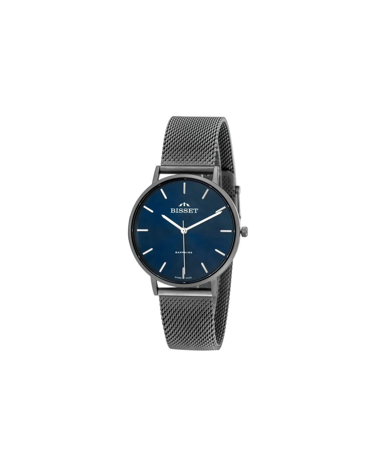 ZEGAREK DAMSKI BISSET BSBF33 (zb579n) - SZAFIROWE SZKŁO