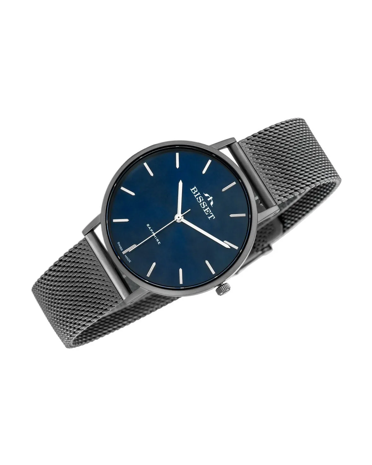 ZEGAREK DAMSKI BISSET BSBF33 (zb579n) - SZAFIROWE SZKŁO