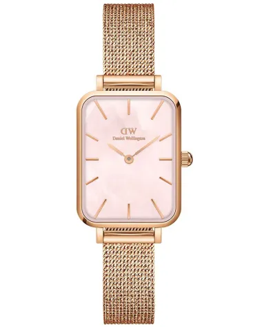 ZEGAREK DAMSKI DANIEL WELLINGTON Quadro Pressed Melrose Pearl 20mm DW00100510 + BOX (zw505o)