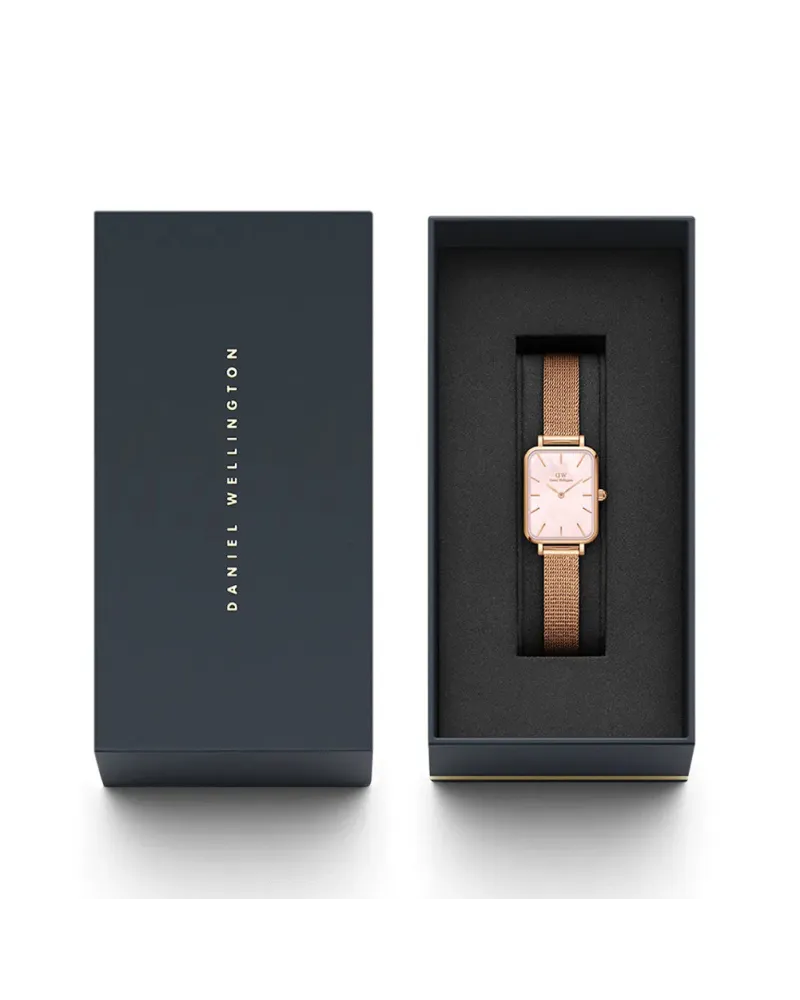 ZEGAREK DAMSKI DANIEL WELLINGTON Quadro Pressed Melrose Pearl 20mm DW00100510 + BOX (zw505o)