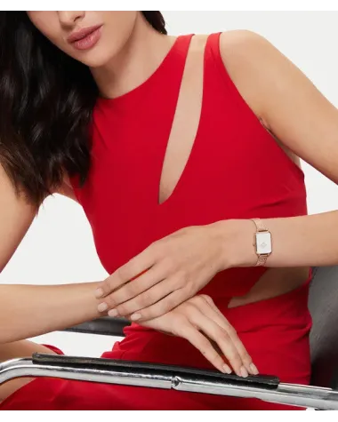 ZEGAREK DAMSKI DANIEL WELLINGTON Quadro Lumine Pressed Piano 20mm DW00100578 + BOX (zw519b)