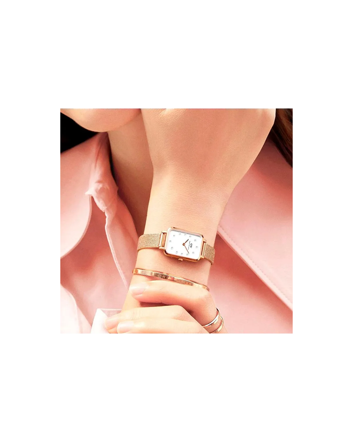 ZEGAREK DAMSKI DANIEL WELLINGTON Quadro Lumine Pressed Piano 20mm DW00100578 + BOX (zw519b)