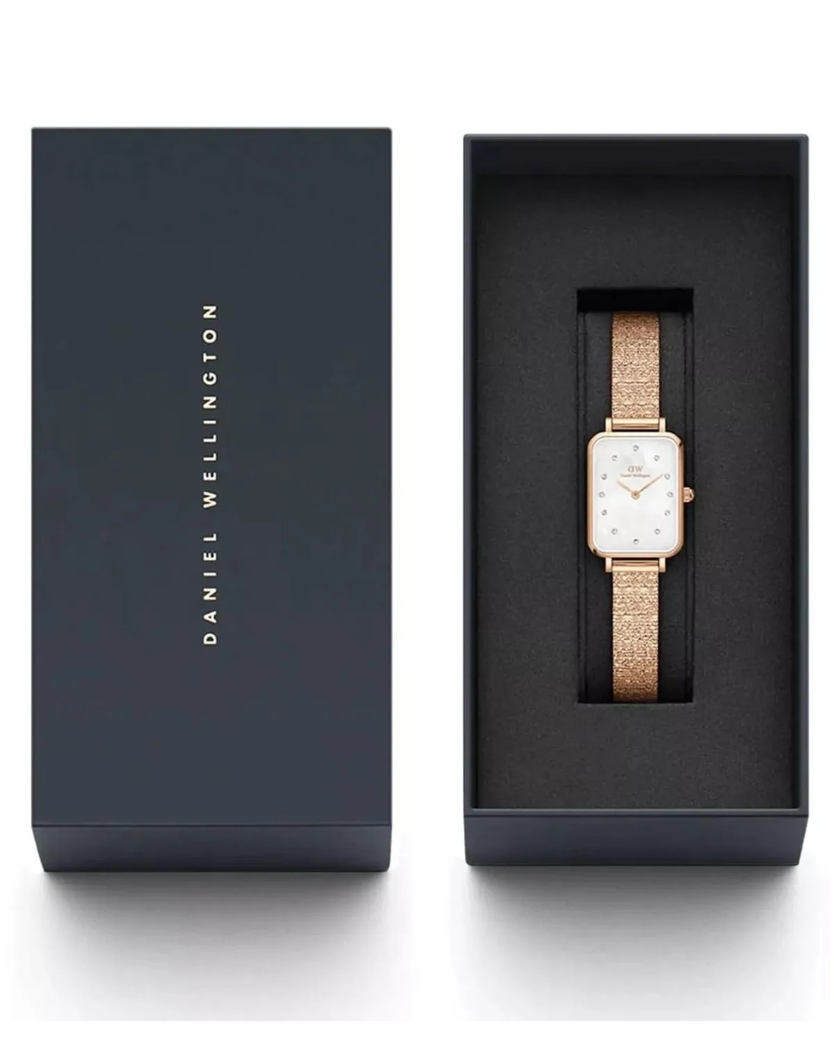 ZEGAREK DAMSKI DANIEL WELLINGTON Quadro Lumine Pressed Piano 20mm DW00100578 + BOX (zw519b)