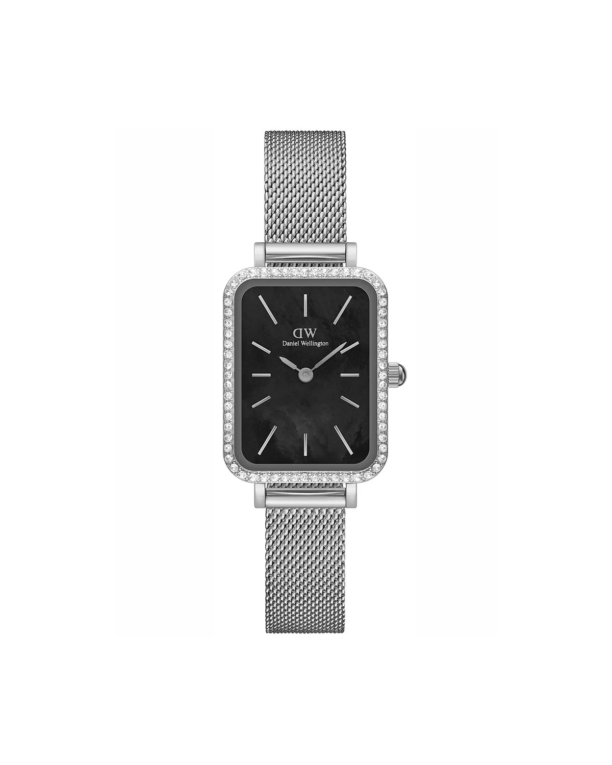 ZEGAREK DAMSKI DANIEL WELLINGTON Quadro Silver Mesh DW00100667 + BOX (zw519k)