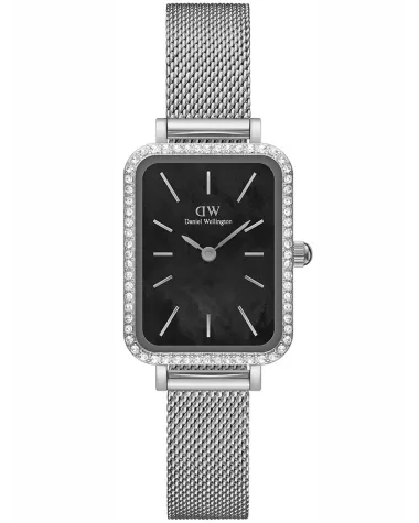 ZEGAREK DAMSKI DANIEL WELLINGTON Quadro Silver Mesh DW00100667 + BOX (zw519k)