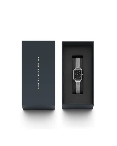ZEGAREK DAMSKI DANIEL WELLINGTON Quadro Silver Mesh DW00100667 + BOX (zw519k)