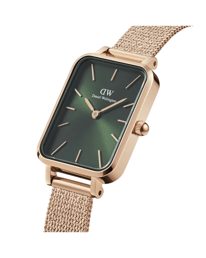 ZEGAREK DAMSKI DANIEL WELLINGTON Quadro Pressed Melrose Emerald 20mm DW00100445+ BOX (zw505n)