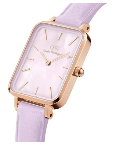 ZEGAREK DAMSKI DANIEL WELLINGTON Quadro Lavender Mop 20mm DW00100637 + BOX (zw521b)