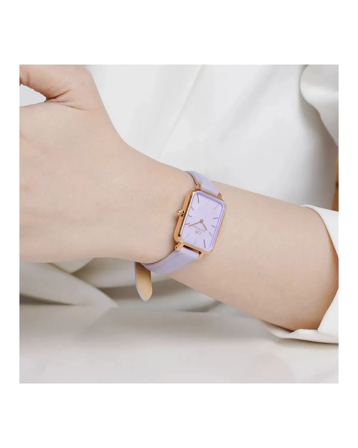 ZEGAREK DAMSKI DANIEL WELLINGTON Quadro Lavender Mop 20mm DW00100637 + BOX (zw521b)