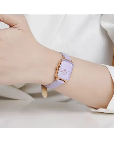 ZEGAREK DAMSKI DANIEL WELLINGTON Quadro Lavender Mop 20mm DW00100637 + BOX (zw521b)
