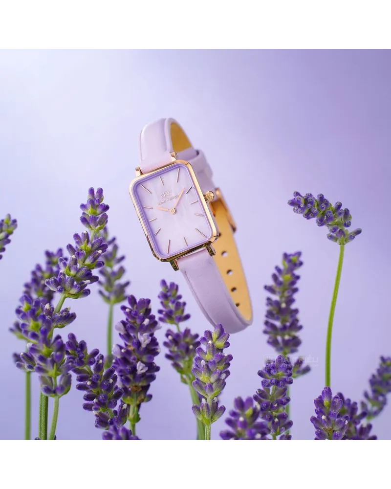 ZEGAREK DAMSKI DANIEL WELLINGTON Quadro Lavender Mop 20mm DW00100637 + BOX (zw521b)