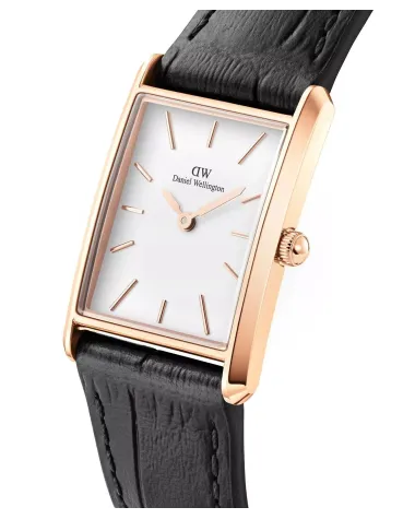 ZEGAREK DAMSKI DANIEL WELLINGTON Bound Black Crocodile Rose Gold 24mm DW00100698 + BOX