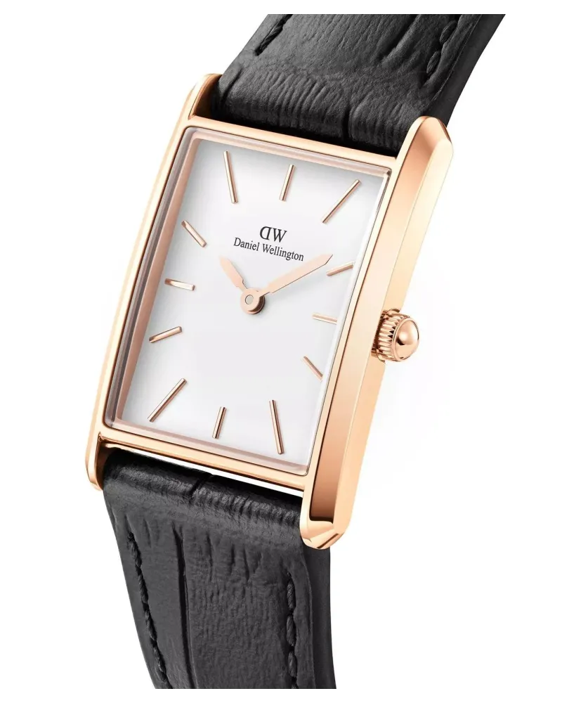 ZEGAREK DAMSKI DANIEL WELLINGTON Bound Black Crocodile Rose Gold 24mm DW00100698 + BOX