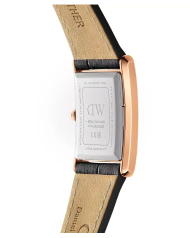 ZEGAREK DAMSKI DANIEL WELLINGTON Bound Black Crocodile Rose Gold 24mm DW00100698 + BOX