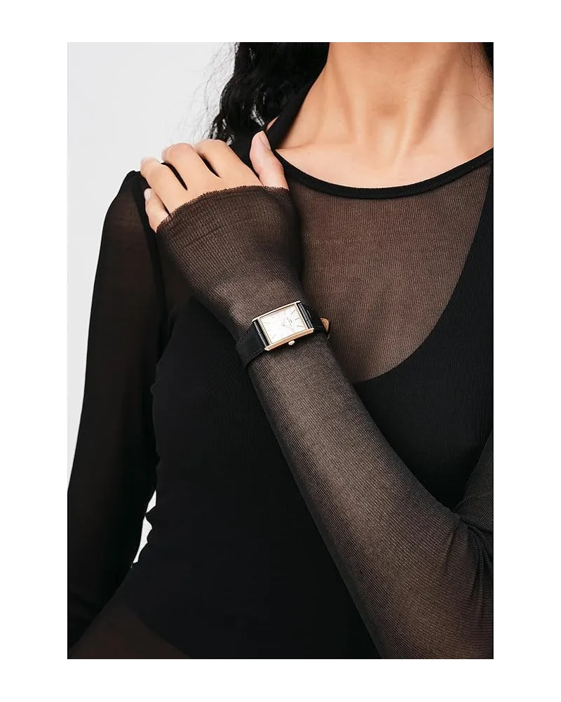 ZEGAREK DAMSKI DANIEL WELLINGTON Bound Black Crocodile Rose Gold 24mm DW00100698 + BOX