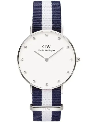 ZEGAREK DAMSKI DANIEL WELLINGTON Glasgow Silver DW00100082 + BOX