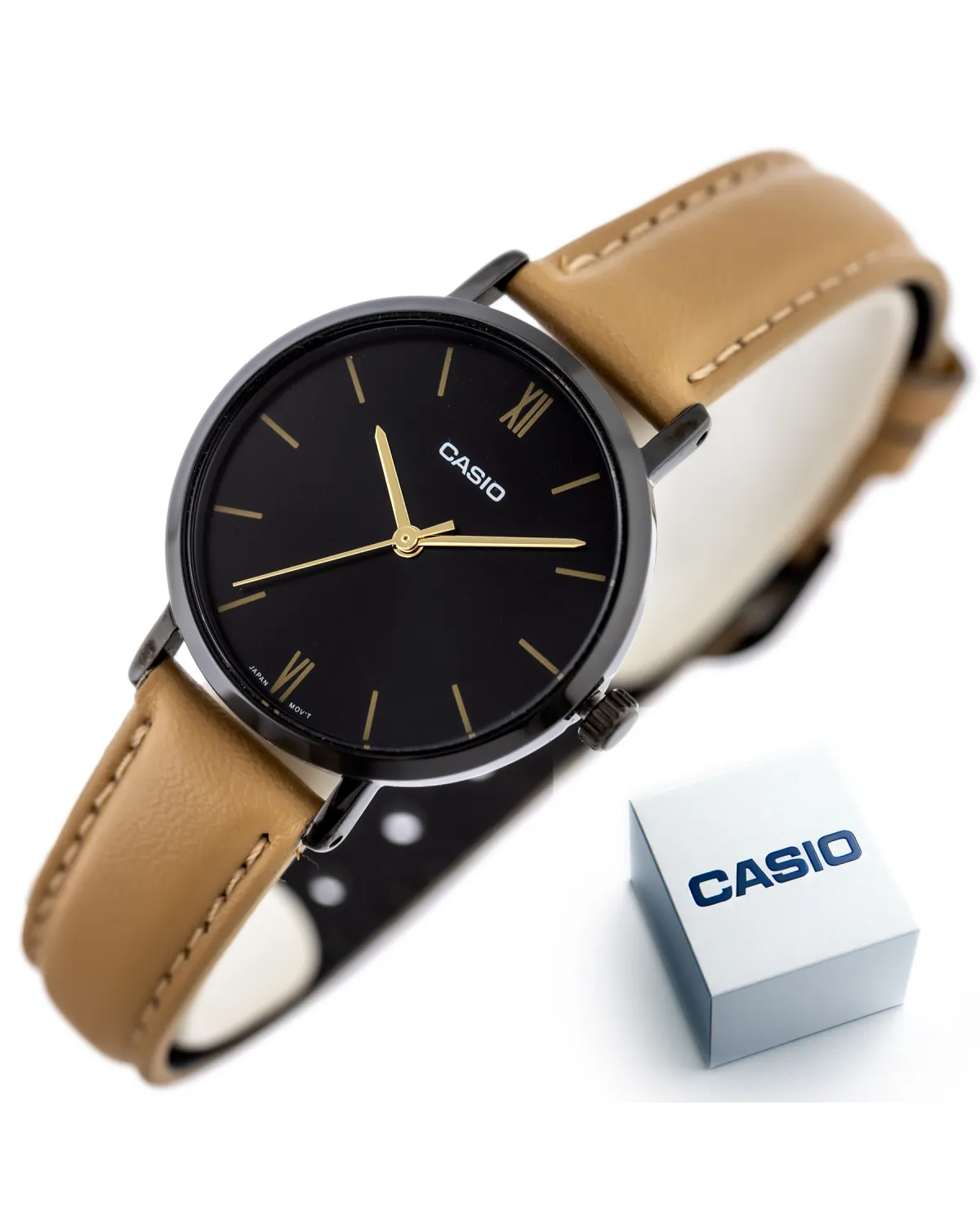 ZEGAREK DAMSKI CASIO LTP-VT02BL-1A KLASYKA + BOX ZEGAREK DAMSKI CASIO LTP-VT02BL-1A KLASYKA + BOX