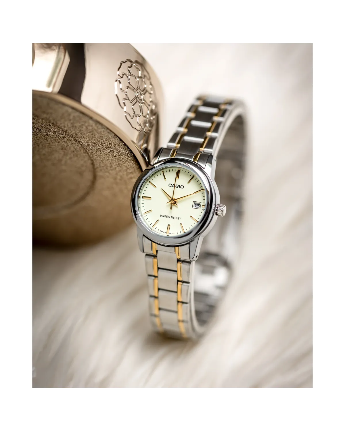 Zegarek Damski Casio LTP-V002SG-9A + BOX Zegarek Damski Casio LTP-V002SG-9A + BOX