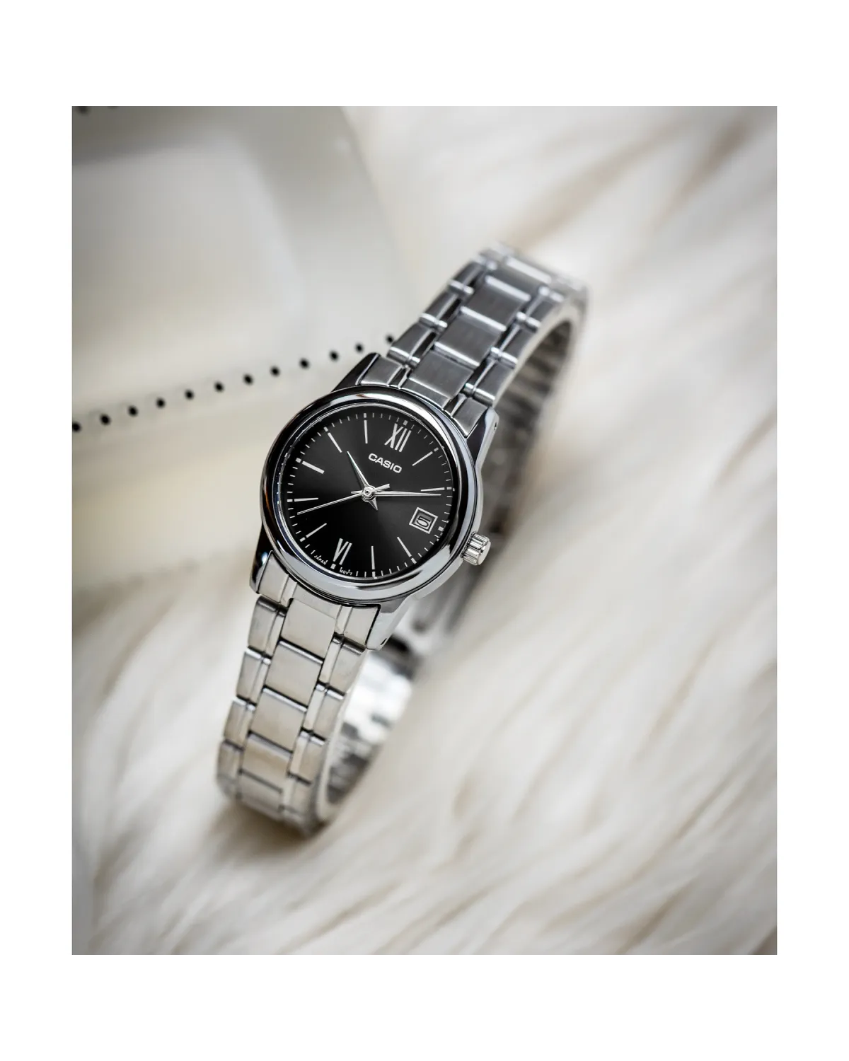 Zegarek Damski Casio LTP-V002D-1B3UDF + BOX Zegarek Damski Casio LTP-V002D-1B3UDF + BOX