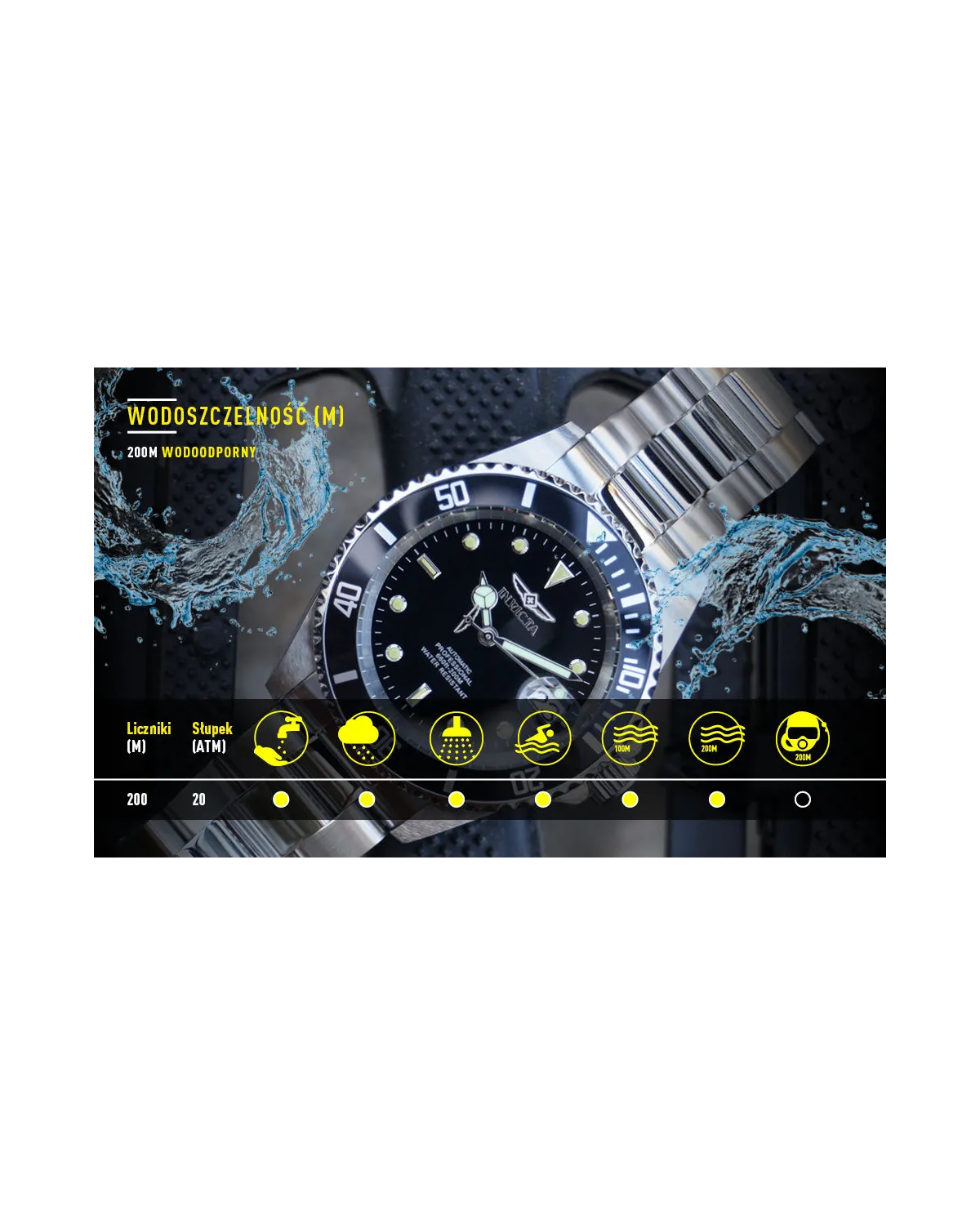 ZEGAREK MĘSKI INVICTA PRO DIVER 22021 - WODOSZCZLNOŚĆ 200m, koperta 43mm ZEGAREK MĘSKI INVICTA PRO DIVER 22021 - WODOSZCZLNOŚĆ 200m, koperta 43mm