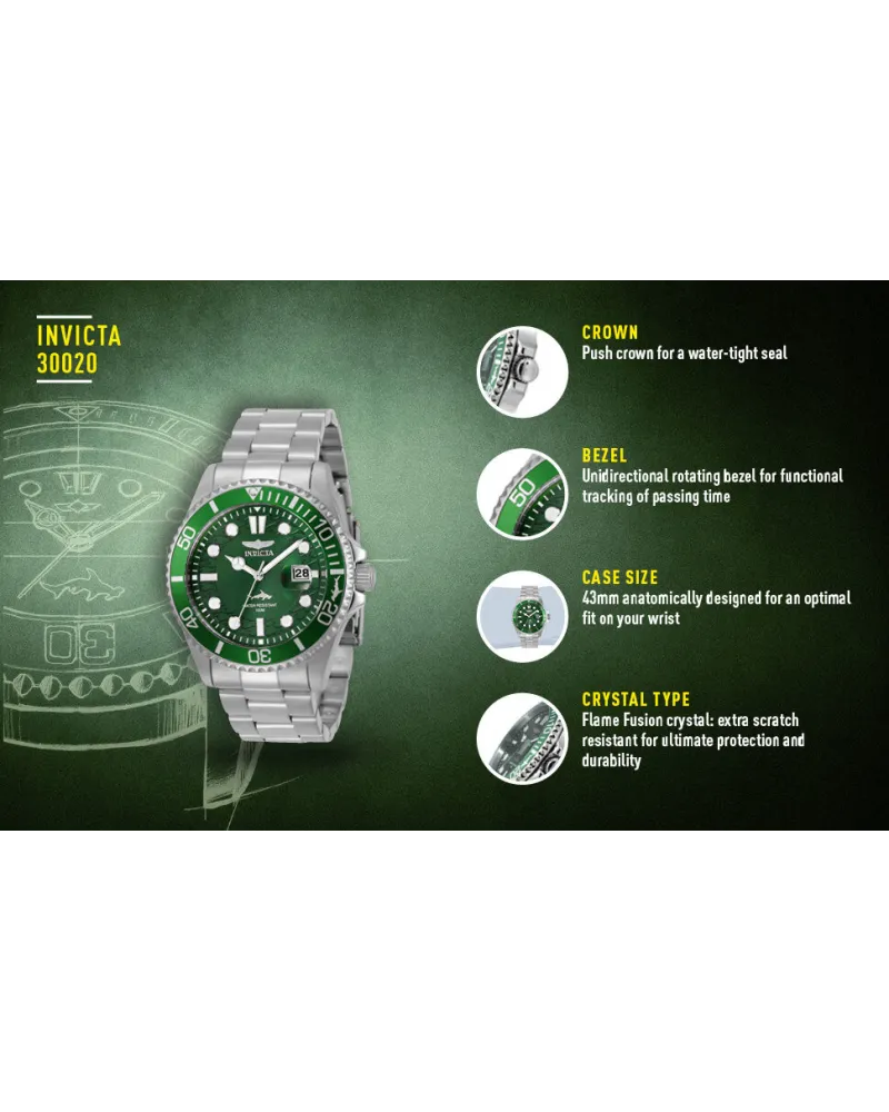 ZEGAREK MĘSKI INVICTA PRO DIVER 30020 - WR100 + BOX ZEGAREK MĘSKI INVICTA PRO DIVER 30020 - WR100 + BOX
