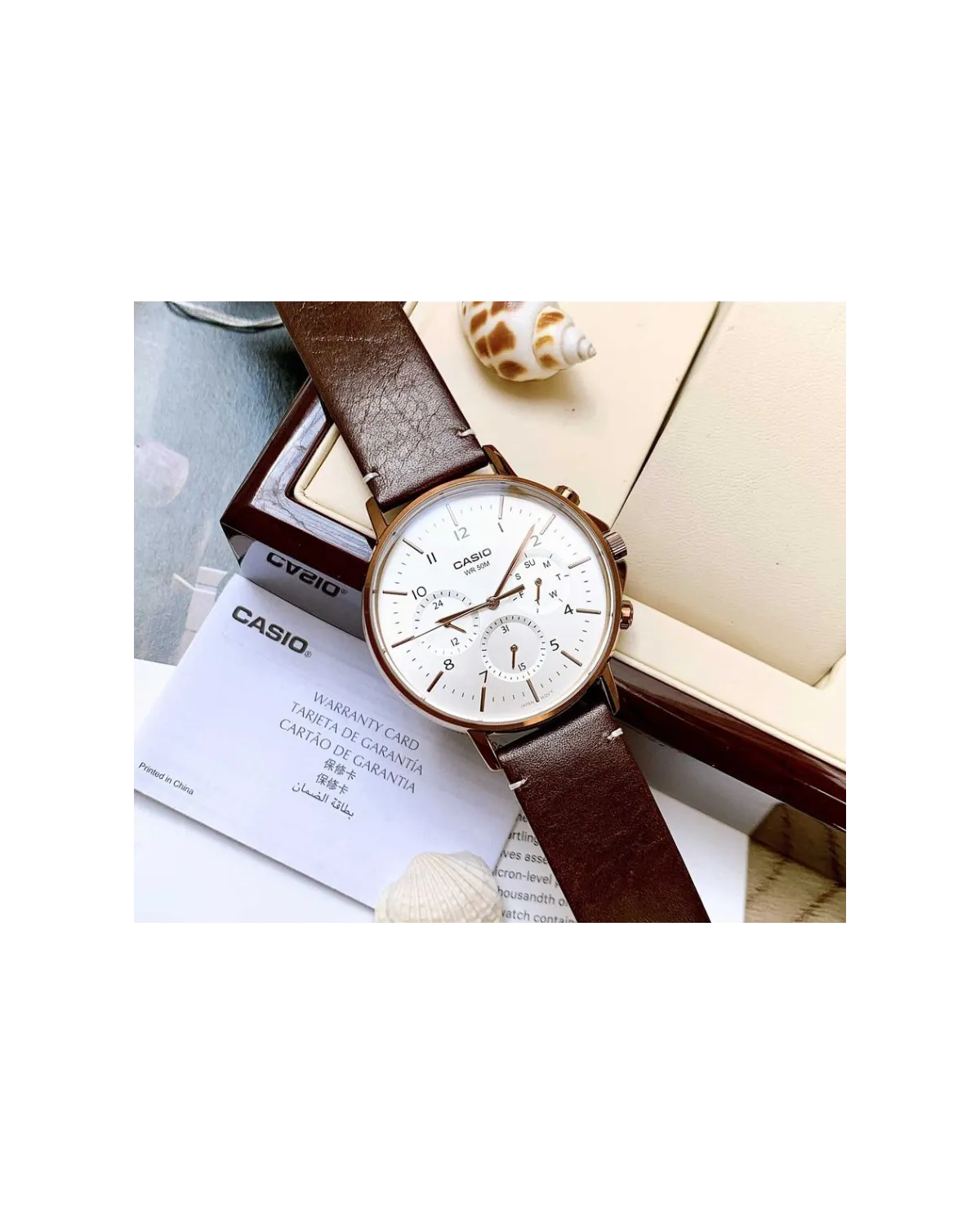 ZEGAREK MĘSKI CASIO MTP-E321RL-5A (zd190b) + BOX