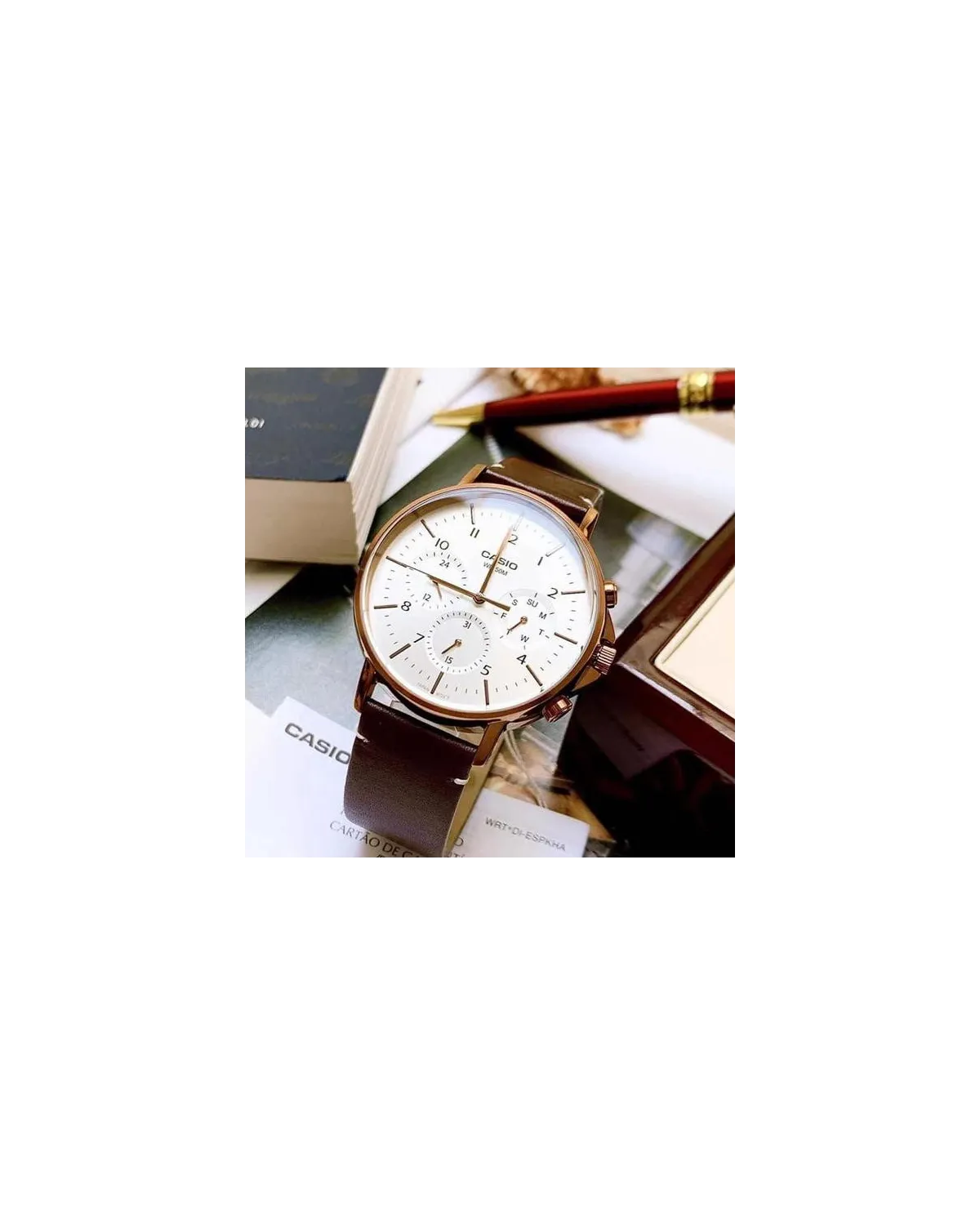 ZEGAREK MĘSKI CASIO MTP-E321RL-5A (zd190b) + BOX
