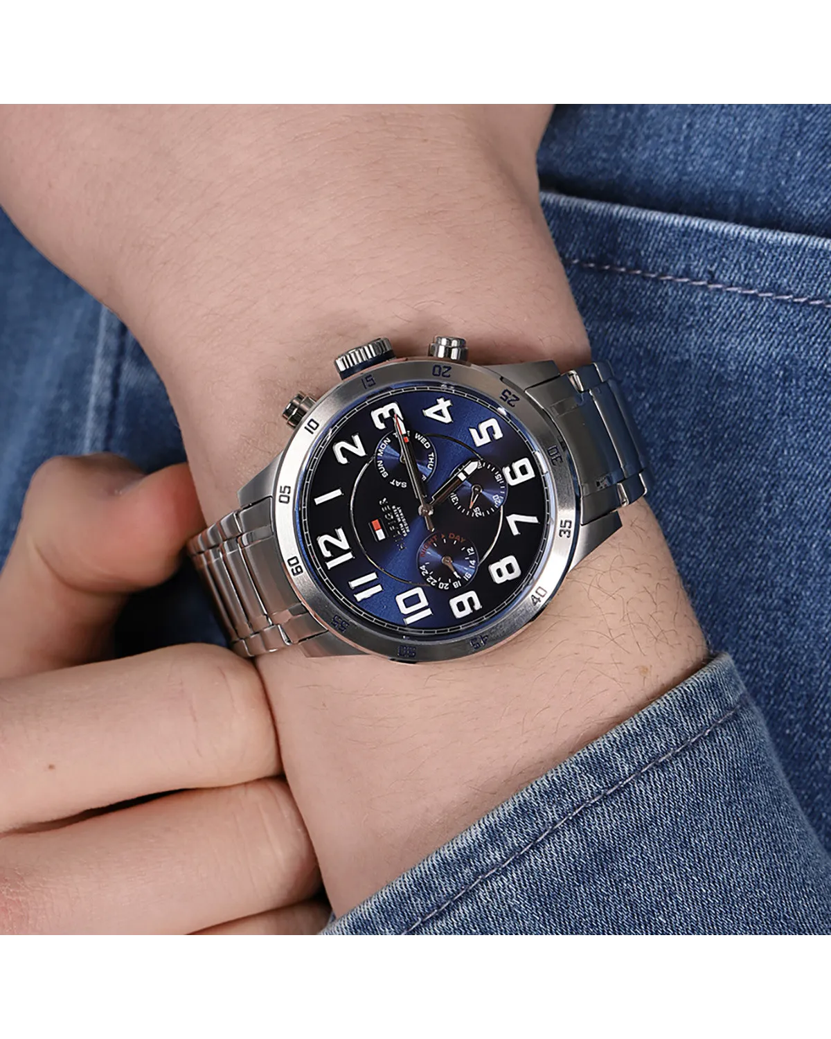 ZEGAREK MĘSKI TOMMY HILFIGER 1791053 TREND (zf078b) + BOX ZEGAREK MĘSKI TOMMY HILFIGER 1791053 TREND (zf078b) + BOX