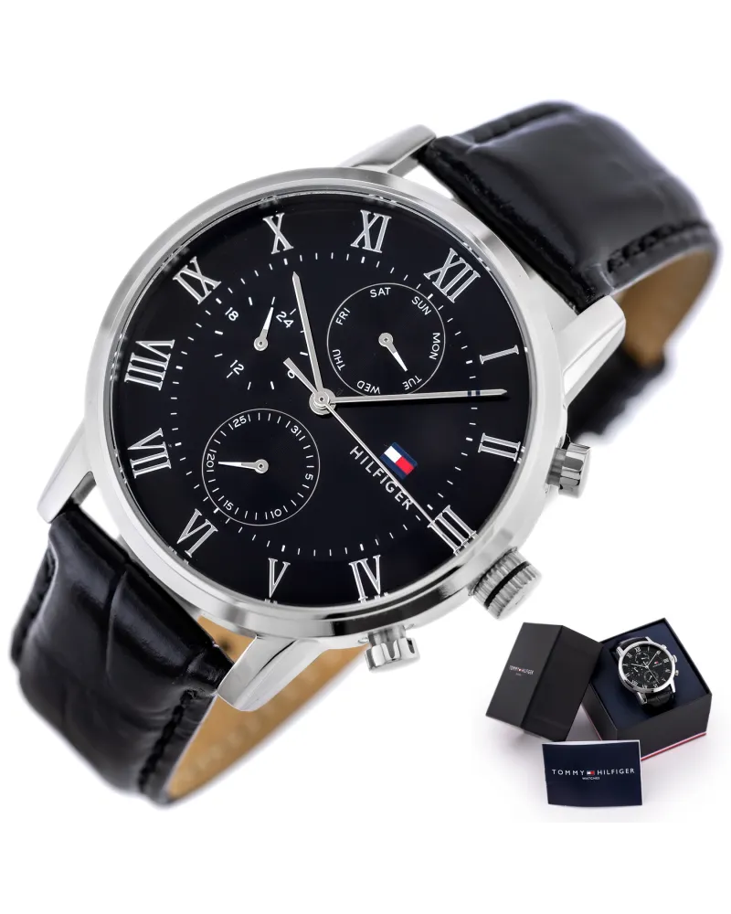 ZEGAREK MĘSKI TOMMY HILFIGER 1791401 KANE (zf045c) + BOX ZEGAREK MĘSKI TOMMY HILFIGER 1791401 KANE (zf045c) + BOX