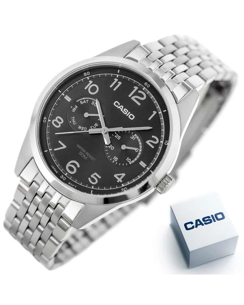 ZEGAREK MĘSKI CASIO MTP-E340D-1A (zd264a) + BOX ZEGAREK MĘSKI CASIO MTP-E340D-1A (zd264a) + BOX