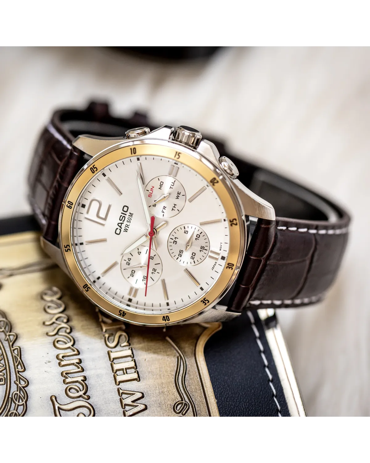 ZEGAREK MĘSKI CASIO MTP-1374L-7AVDF (zd064a) + BOX