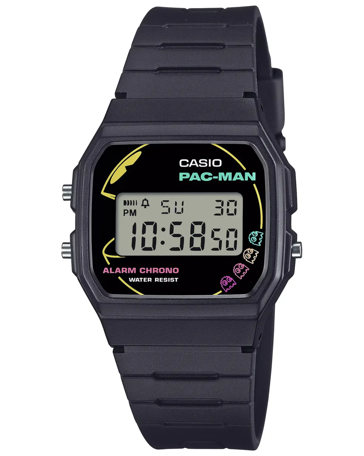 ZEGAREK MĘSKI CASIO F-91WPC-1ADR (zd086b) - PAC-MAN + BOX