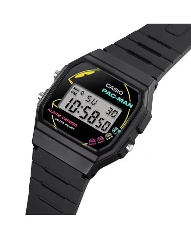 ZEGAREK MĘSKI CASIO F-91WPC-1ADR (zd086b) - PAC-MAN + BOX