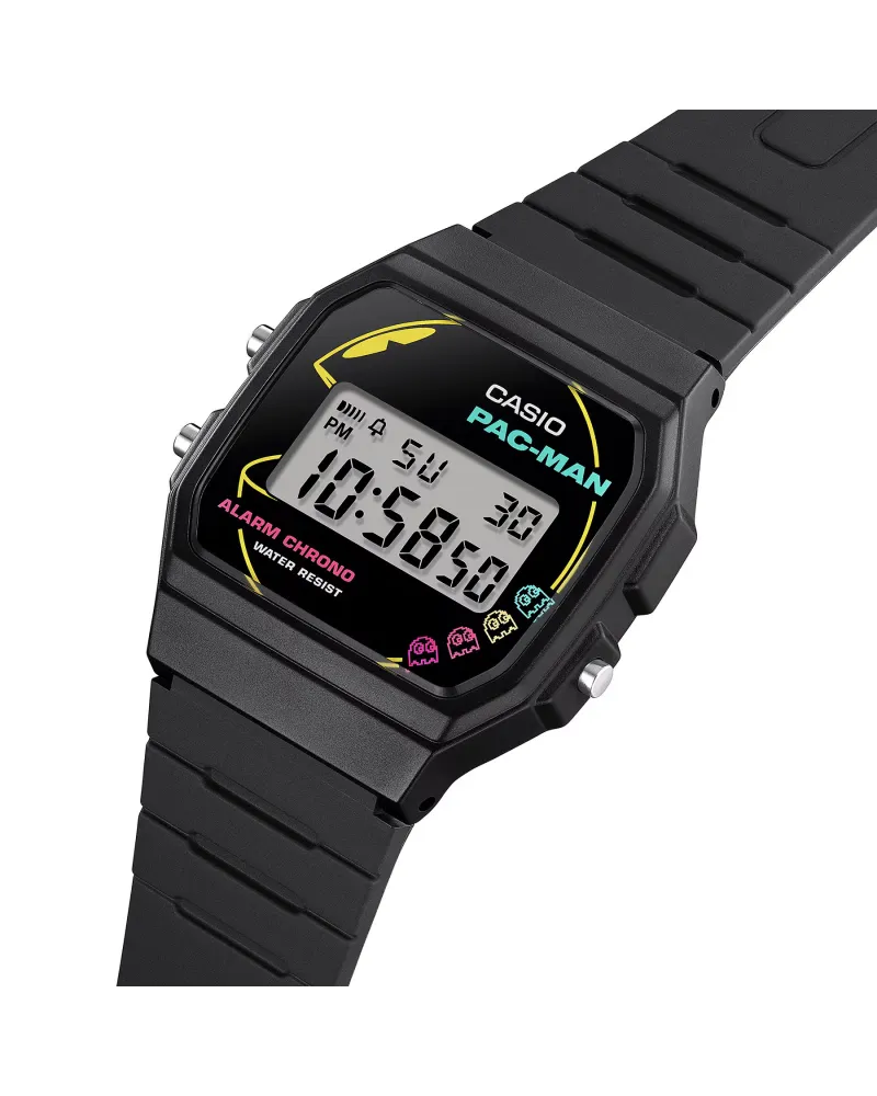 ZEGAREK MĘSKI CASIO F-91WPC-1ADR (zd086b) - PAC-MAN + BOX