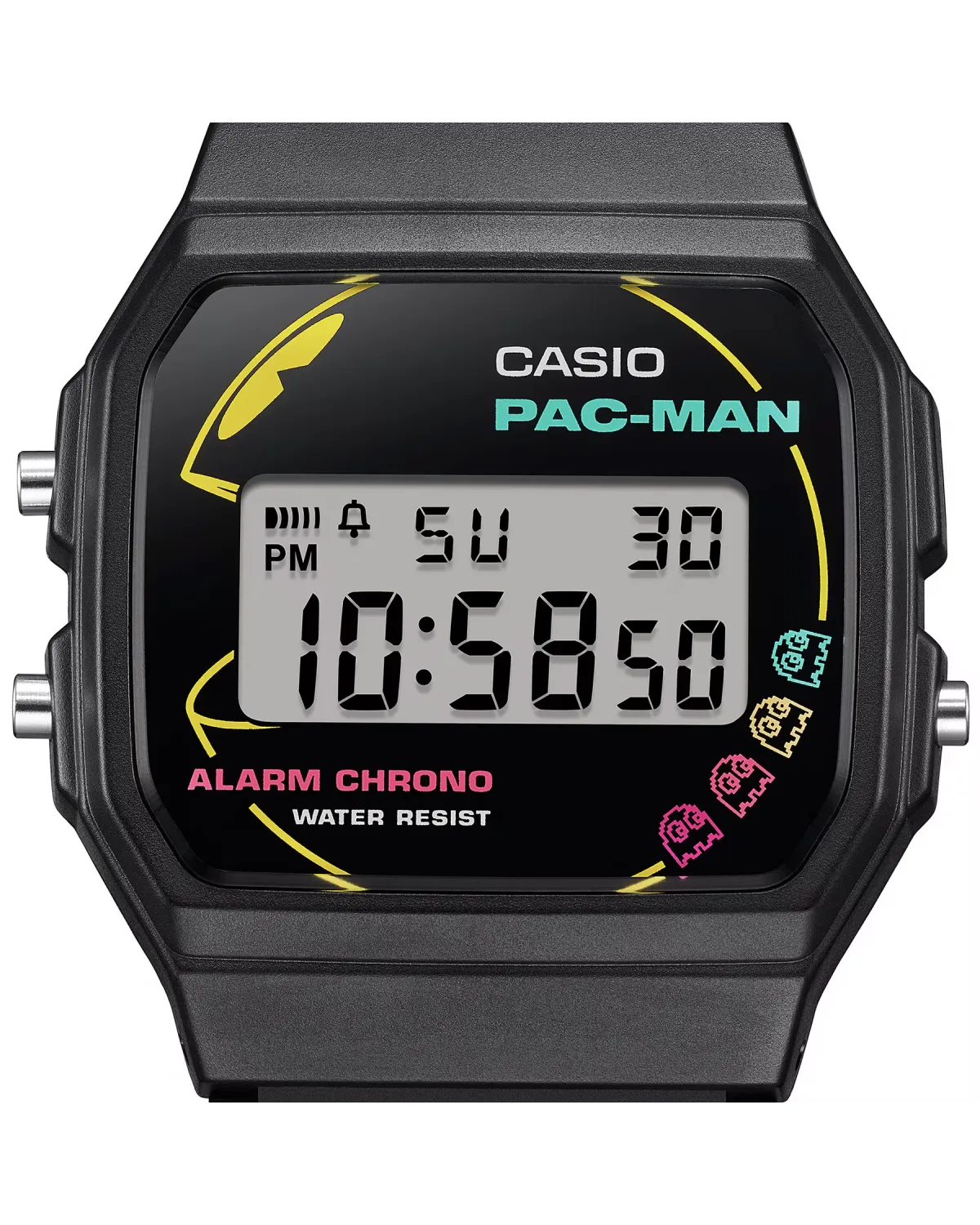 ZEGAREK MĘSKI CASIO F-91WPC-1ADR (zd086b) - PAC-MAN + BOX