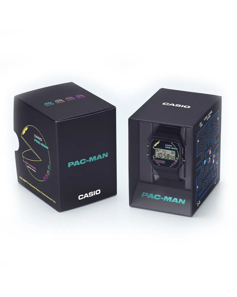 ZEGAREK MĘSKI CASIO F-91WPC-1ADR (zd086b) - PAC-MAN + BOX