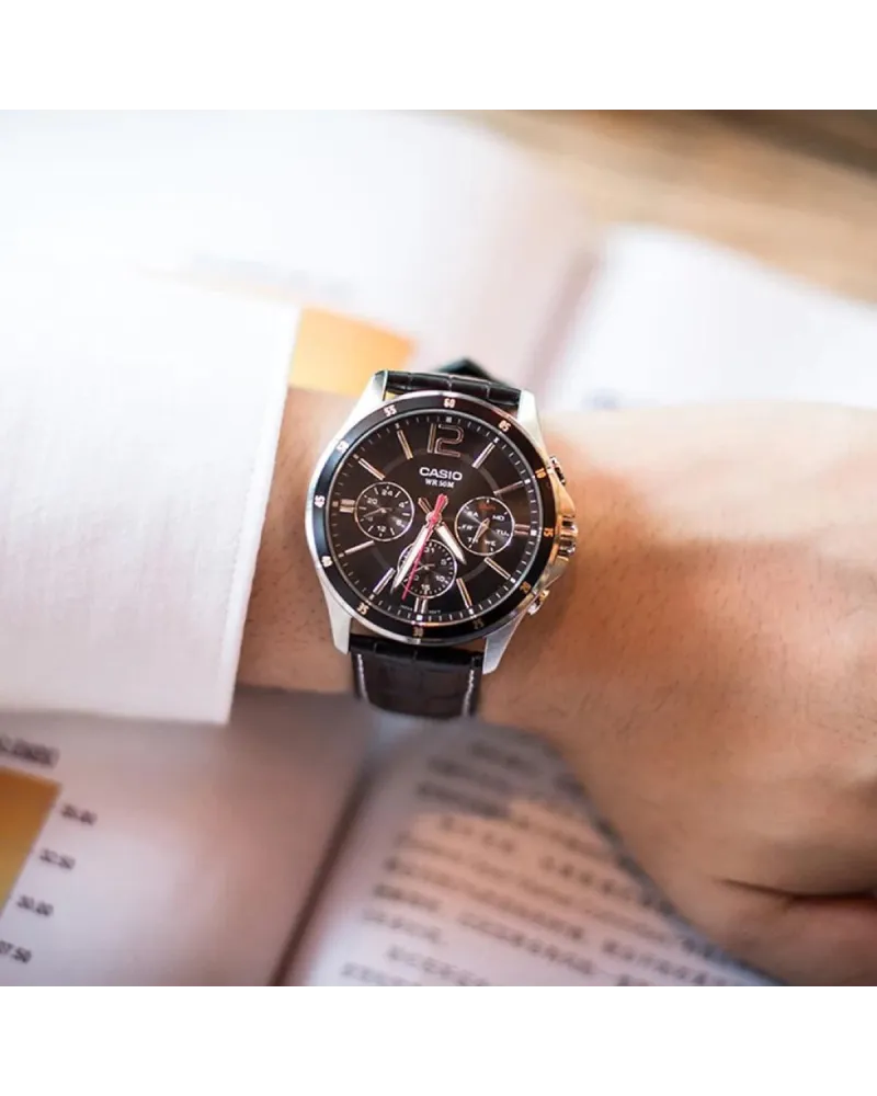 ZEGAREK MĘSKI CASIO MTP-1374L-1AV (zd064b) + BOX
