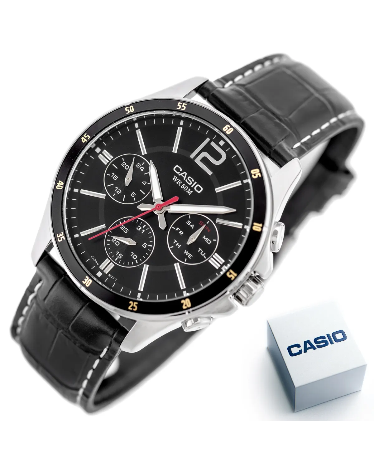 ZEGAREK MĘSKI CASIO MTP-1374L-1AV (zd064b) + BOX