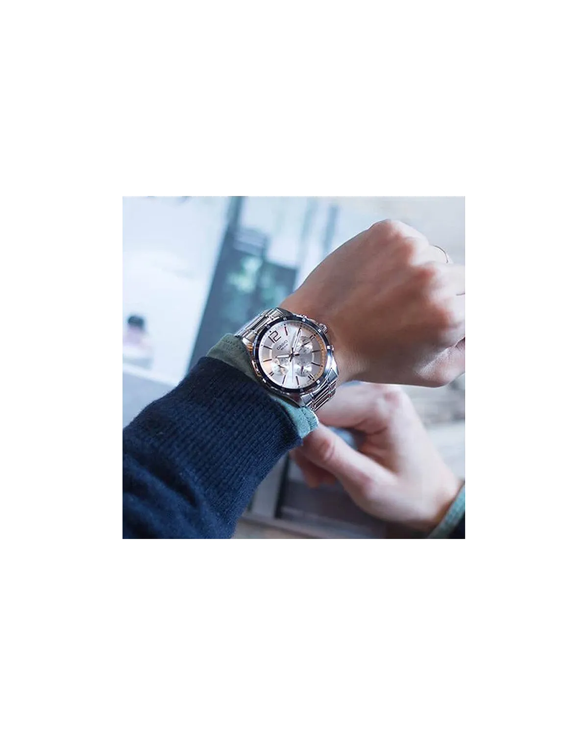 Zegarek Męski Casio  MTP-1374D-7A (zd063e) + BOX