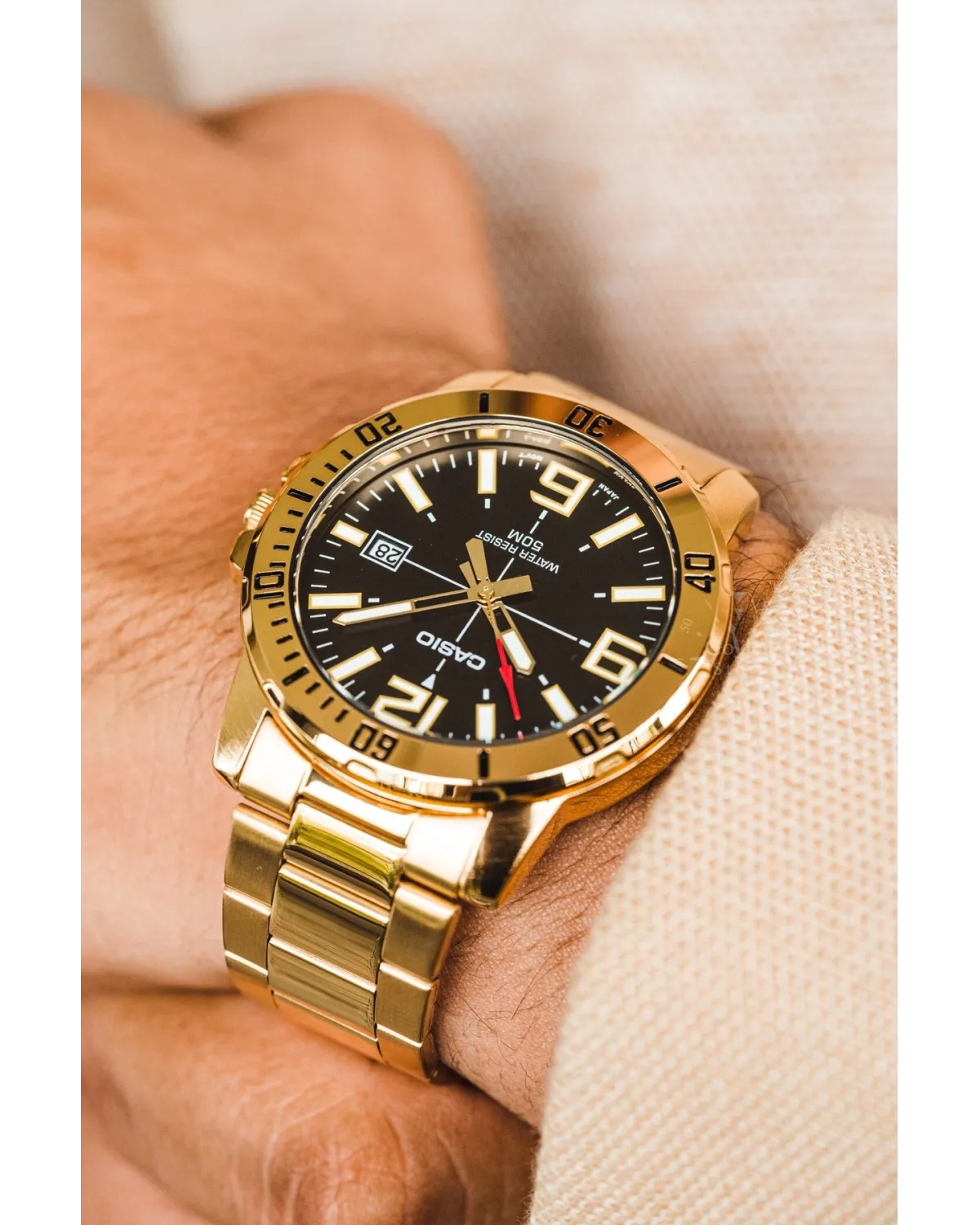 ZEGAREK MĘSKI CASIO MTP-VD01G-1B + BOX ZEGAREK MĘSKI CASIO MTP-VD01G-1B + BOX
