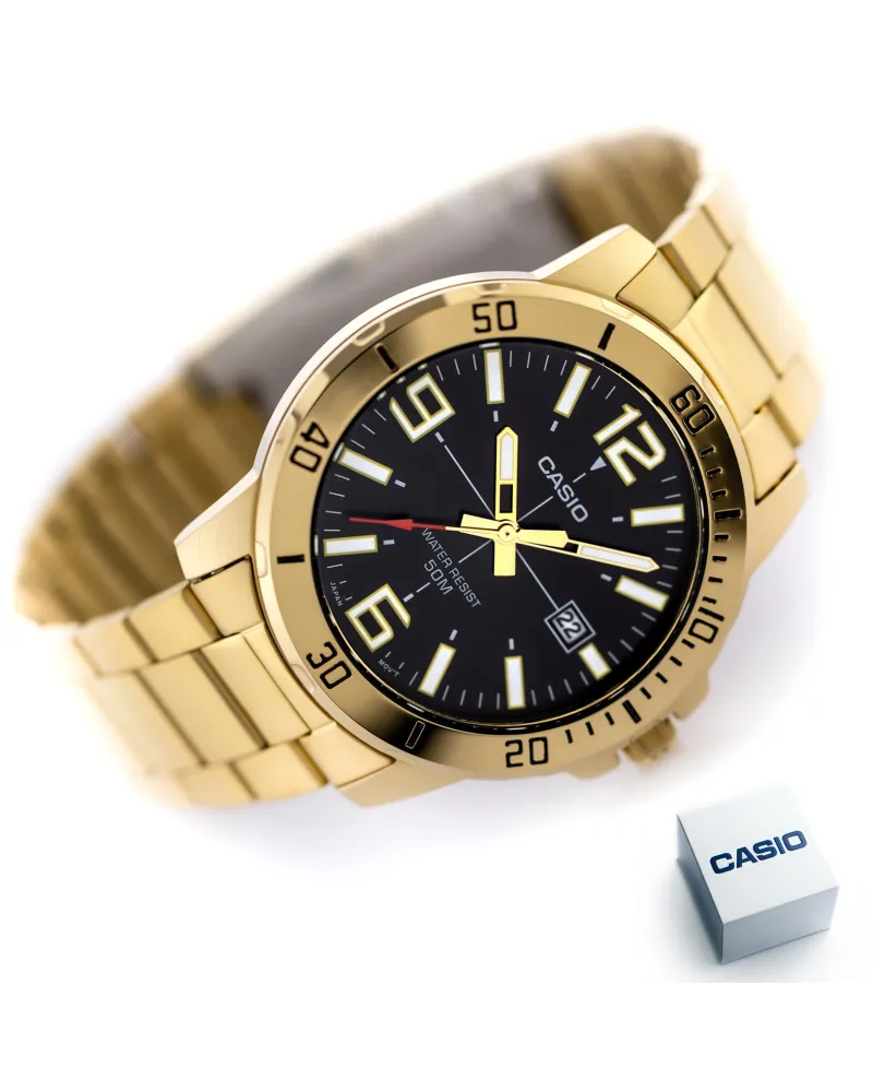 ZEGAREK MĘSKI CASIO MTP-VD01G-1B + BOX ZEGAREK MĘSKI CASIO MTP-VD01G-1B + BOX